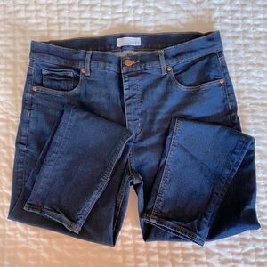 Loft Ann Taylor Petite Skinny 34/14 Blue Jeans Copper Details Mid-rise